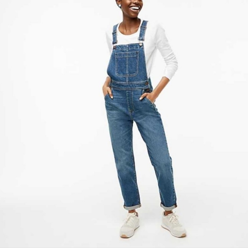 J. Crew factory denim indigo jean overalls size Farmcore Outdoors small
